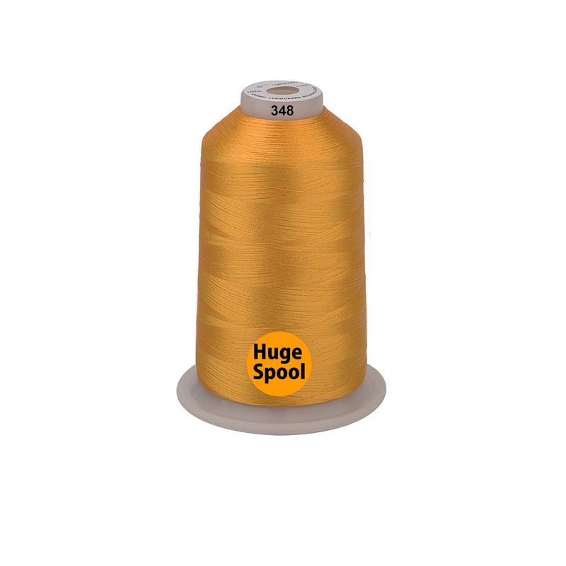 Simthread - 33 Selections - Various Assorted Color Packs of Polyester Embroidery Machine Thread Huge Spool 5500Y for All Sewing Embroidery Machines - Deep Gold - Image 2